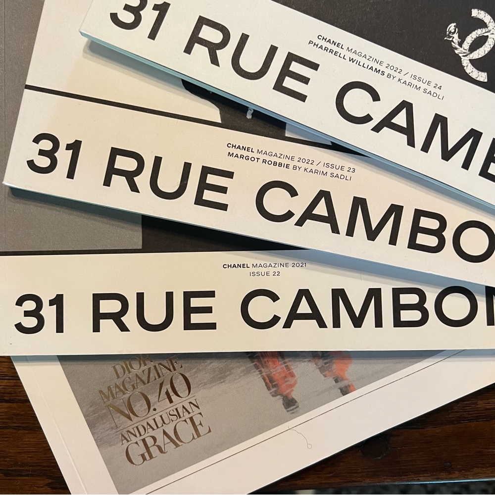 Chanel and Dior coffee table magazines, set of 4